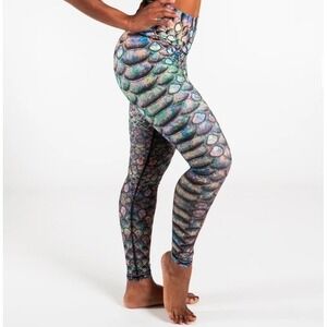 Womens Resoluna Niyama Dragon Print Leggings Size M Fantasy Festival Goth Grunge